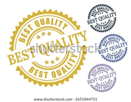 Best in Class Product Stamps, Premium Quality Assurance Label Vectors
