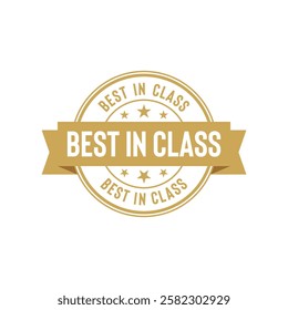 Best in Class Stamp Seal Vector Template