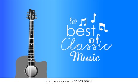 Best of classic music banner vector 

