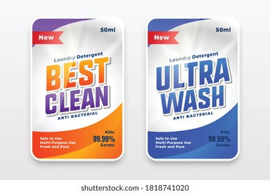 Best Clean Ultra Wash Detergent Labels Template