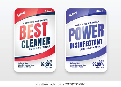 best cleaner powerful detergent label design