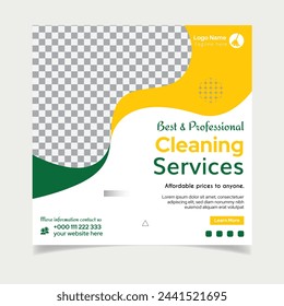 Best Cleaning Service Post Design-Vorlage