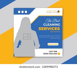 Best cleaning service social media Instagram post banner template