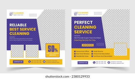 Best cleaning service  social media post design