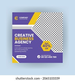 Best cleaning service square social media post and digital marketing web banner design