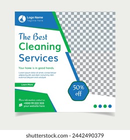 Best Cleaning services social media post design template