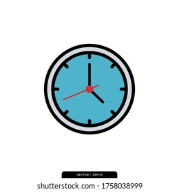 Die beste Uhr-Symbol-Vektorgrafik, Illustrationslogo-Vorlage im trendigen Stil