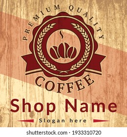 Best Coffe Shop Logo Design Template Vector Abstract Coffe Logo For Branding a Coffe Shop