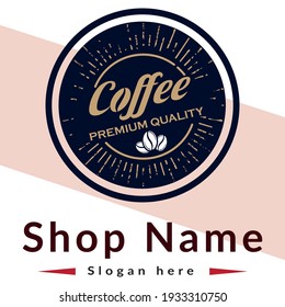 Best Coffe Shop Logo Design Template Vector Abstract Coffe Logo For Branding a Coffe Shop