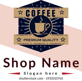 Best Coffe Shop Logo Design Template Vector Abstract Coffe Logo For Branding a Coffe Shop