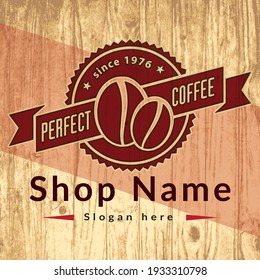 Best Coffe Shop Logo Design Template Vector Abstract Coffe Logo For Branding a Coffe Shop