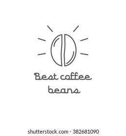 Best coffee beans,coffee logo,vector logo template. Flat design.For web and mobile icon isolated on background, art template, logos, identity, labels, badge, tag.