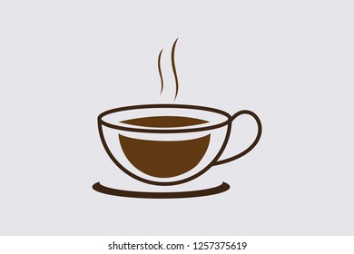 Best coffee cup logo design.Vector logo.