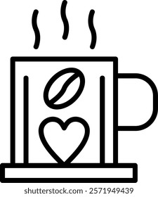 Best Coffee Line Vector Icon Design