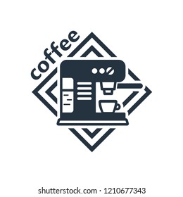 Best coffee, machine isolated icon on white background, 400 coffee set, company name, banner