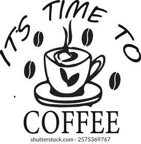 best coffee time t shirt design