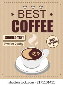 Best Coffee In Town Vintage Vector Vector Art Graphics