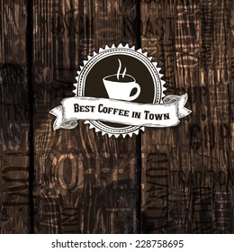 Best Coffee In Town Poster. Vector