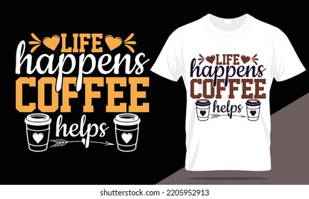 Best coffee typography t-shirt design, hand-drawn, vector design, coffee t-shirt