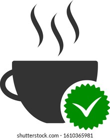 Best coffee vector icon. Flat Best coffee symbol is isolated on a white background.