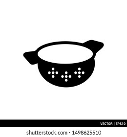 The best Colander icon vector illustration logo template. pictogram. EPS 10