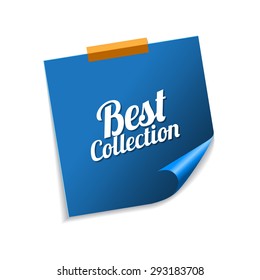 Best Collection Blue Sticky Notes Vector Icon Design