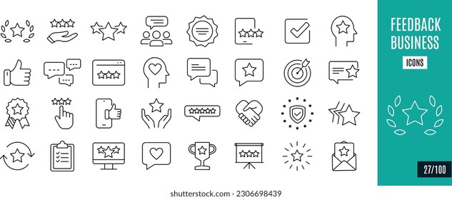 Best collection Feedback line icons. Support, Discussion,...