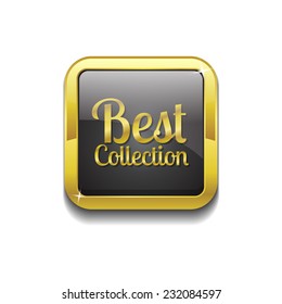 Best Collection Gold Vector Icon Button