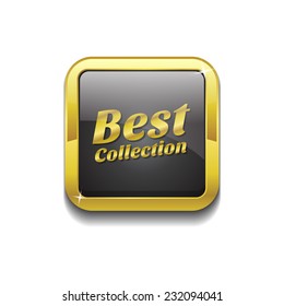 Best Collection Gold Vector Icon Button