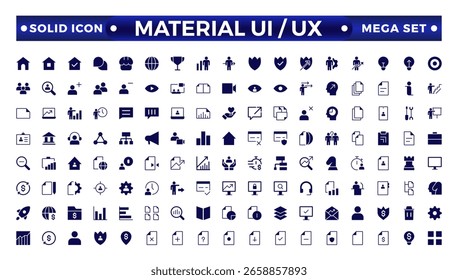 Best collection of material ui ux icon set, user interface icon set collection. Basic User Interface Essential Set. Solid Icons. For App, Web, and Print.

