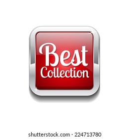 Best Collection Red Vector Icon Button