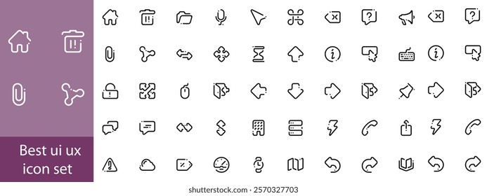 Best collection of ui ux icon set, user interface icon set collection. Basic User Interface Essential Set. Solid Icons. For App, Web, Print.