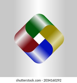 best colorful cube logo icon suitable for your business logo or as a smartphone theme