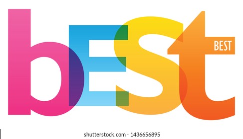 BEST colorful vector concept word typography