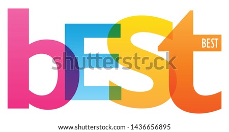 BEST colorful vector concept word typography