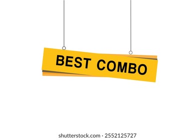 Melhor combinação de banner pendurado vetor de estilo. design de modelo plano.