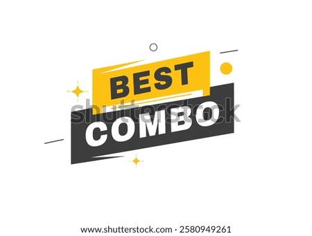 Best combo banner vector icon label element. Modern template for announcement, marketing.