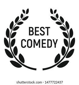 Best comedy award icon. Simple illustration of best comedy award vector icon for web design isolated on white background