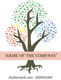 best company logo in multicolor tree shape