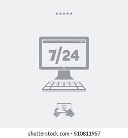 Best computer assistance - Vector web icon