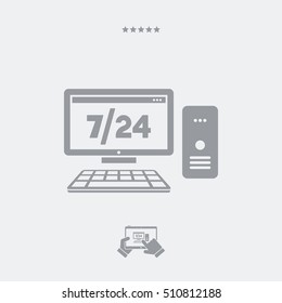 Best computer assistance - Vector web icon