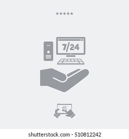 Best computer assistance - Vector web icon