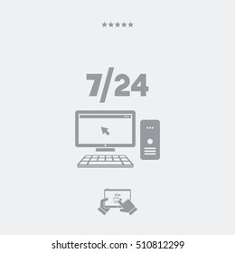 Best computer assistance - Vector web icon