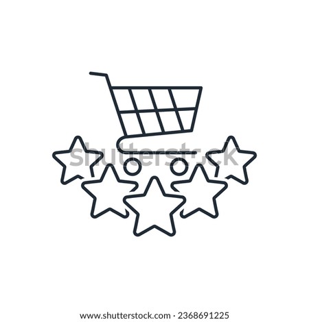 The best consumer products.Vector linear icon isolated on white background.