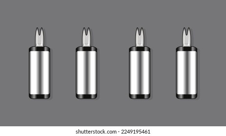 Der beste Maisbesitzer oder Maisgabel, realistische 3D-Ikone. Vektorgrafik im trendigen Stil. Bearbeitbare grafische Ressourcen für viele Zwecke.