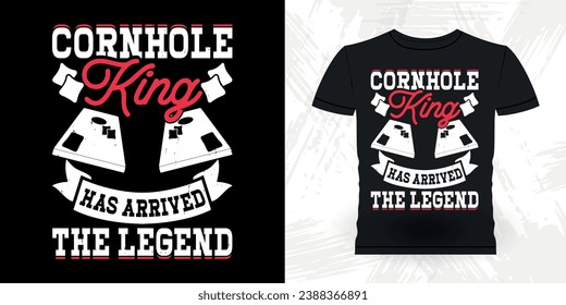 Best Cornhole Team Ever Funny Cornhole Player Retro Vintage Cornhole T-shirt Design