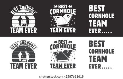 Best cornhole team ever t-shirt bundle, Best cornhole team ever t-shirt design, Cornhole t-shirt design, Vintage cornhole team t-shirt design.