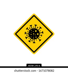 The best corona virus caution icon design and illustration. High-quality vector illustration related to 2019-nCoV in trendy style. Suitable for many purposes.