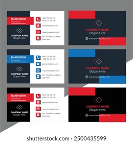 Best Corporate Creative Professional and Modern 
Business Card Template | Elegant Visiting Card Design | Company Trending
Card Design Vector | Stylish Design Brand With Various Colors