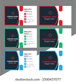 Best Corporate Creative Professional and Modern 
Business Card Template | Elegant Visiting Card Design | Company Trending
Card Design Vector | Stylish Design Brand With Various Colors